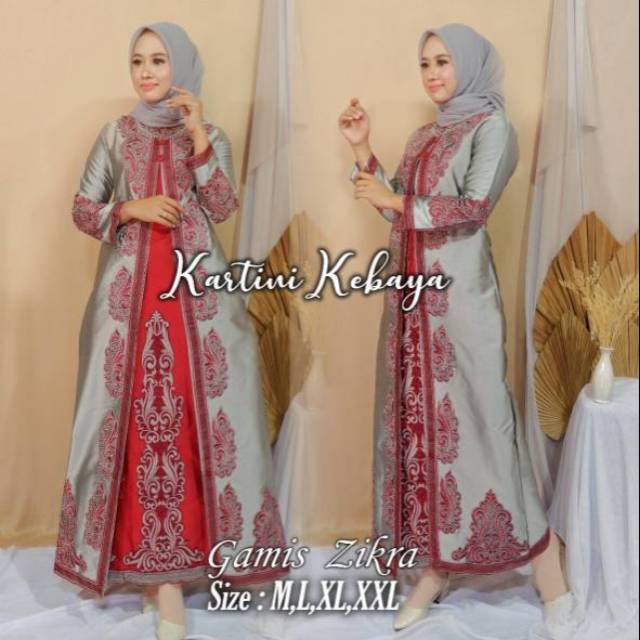 MAXI DRESS PESTA MEWAH ABAYA ZIKRA KARTINI TAFETTA BORDIR SIZE M-XXL