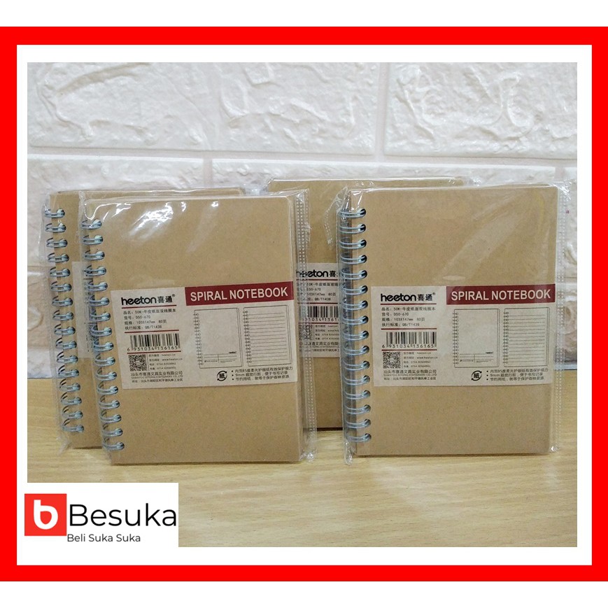 NOTEBOOK SPIRAL HEETON NO.D50-670