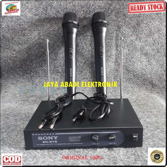 G145 SONY mic wireless karaoke mik sepasang mikrophone Wireles dual pegang UHF microphone pro suara audio sound sistem vokal vocal professional panggung dj studio G145  Sepasang mic pegang UHF  jarak mic bisa pakai sampe 20-40 meter.  BISA DIPAKAI KE SEGA