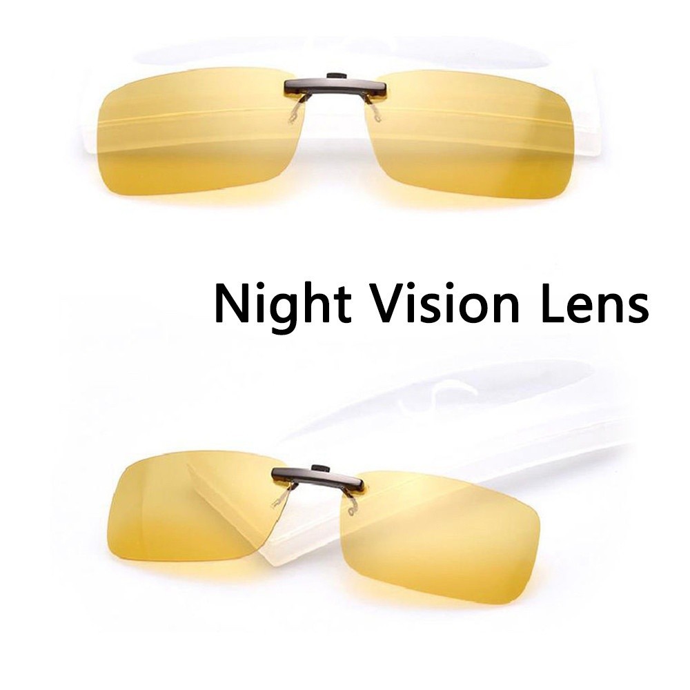 Sunglasses Terpolarisasi Klip-Tuning Kacamata Mengemudi Hari Night Vision Mirror UV400