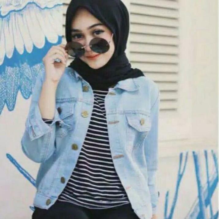 Sangat Nyaman.. JAKET JEANS BIONDY WANITA KEKINIAN JINS DENIM BIONDY JAKET WARNA SNOW BLACK JAKET BI