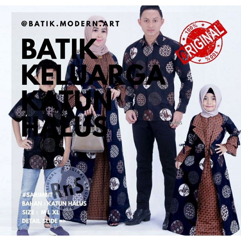 Batik Keluarga Katun Halus & Batik Anak (1245) .. Slide=>>