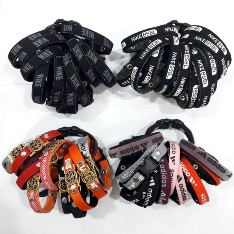 Gelang Slop POLOS Tali Plat 12buah Kulakan Grosir