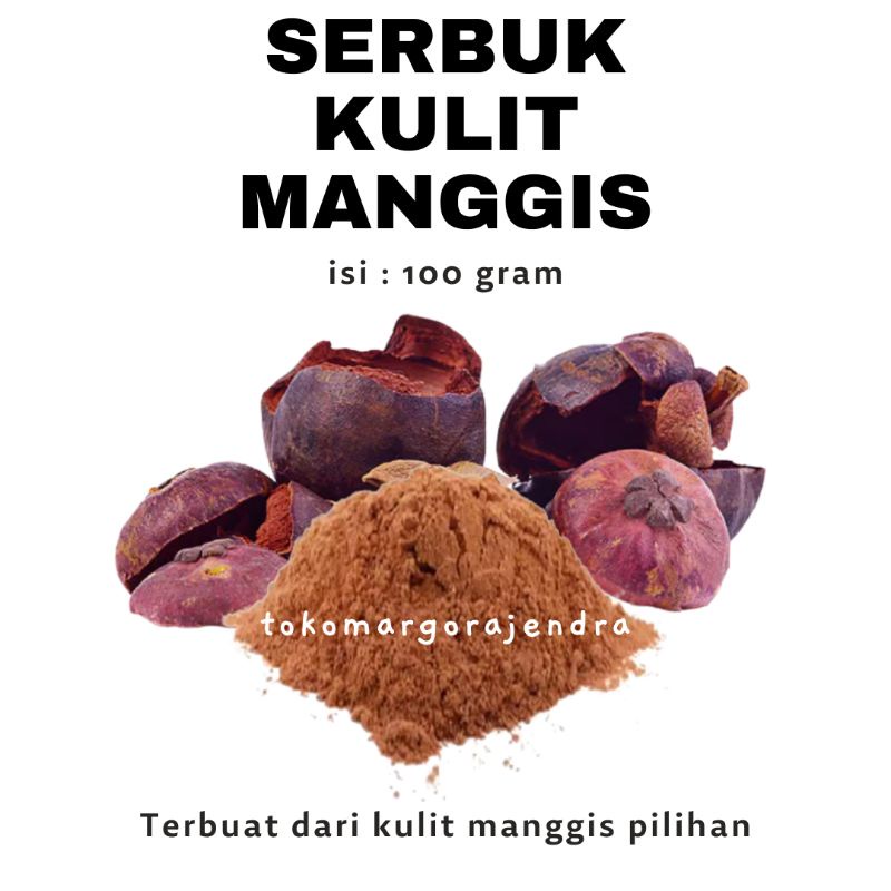 

Kulit Manggis Bubuk 100 gram Serbuk Murni Alami