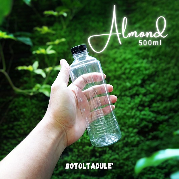 Botol Plastik Almond 500ml / Botol Almond 500ml / Botol Plastik 500ml / Botol Kopi 500ml