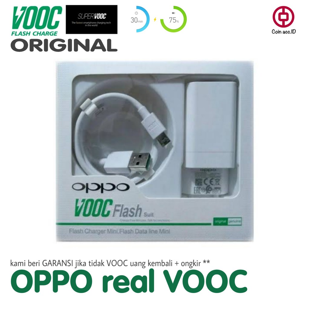 [KOIN ACC] CHARGER OPPO VOOC 4A ORIGINAL - GARANSI REAL VOOC for F11 F11 PRO F9 F7 A3S A37 F5 F1S