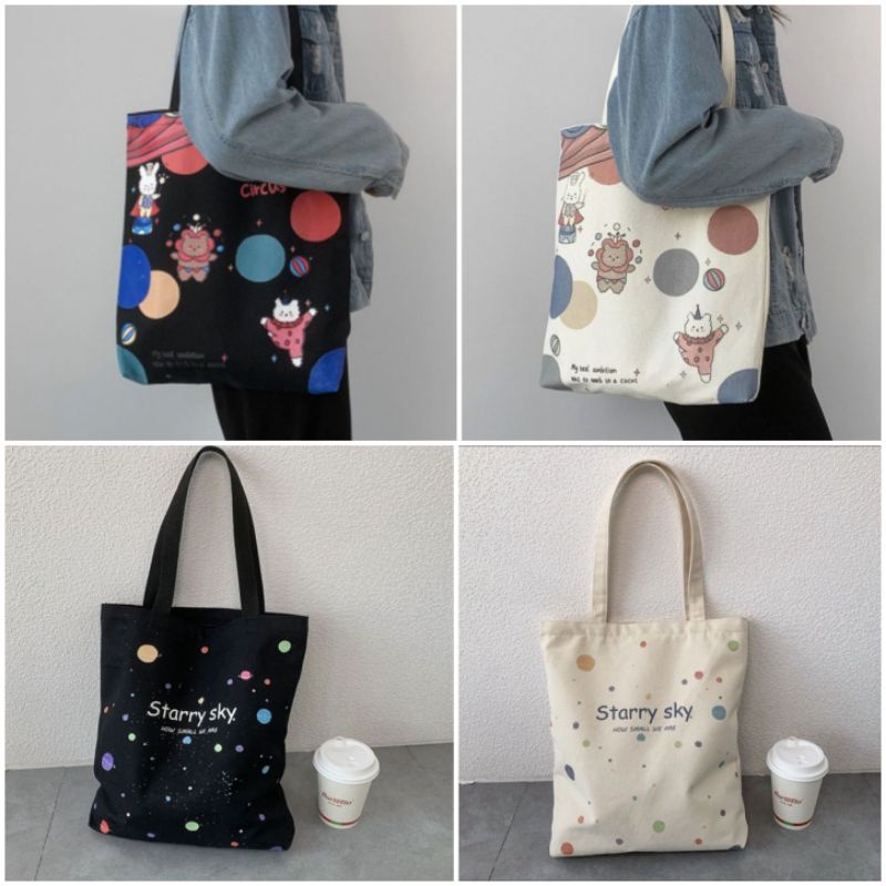 Tas Tote Bag Collor/Tas Sekolah/Tas Belanja