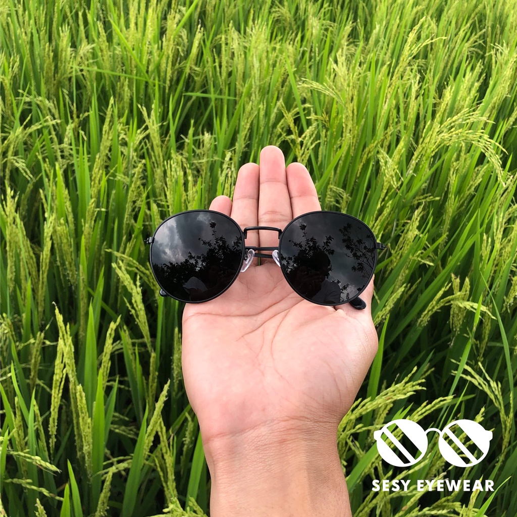 Kacamata Bulat Hitam Kacamata Boboho Hitam