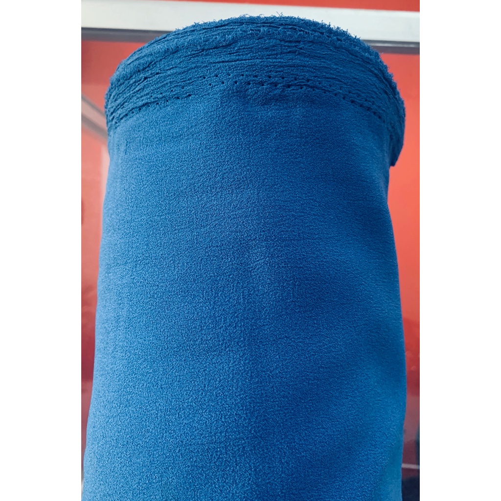 Kain DIAMOND CREPE / DIAMOND GEORGETTE murah-BIRU TK