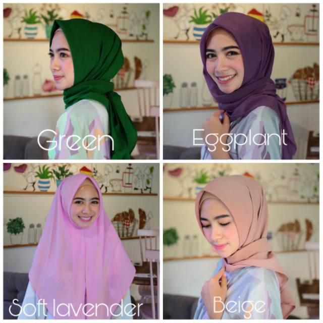 PROMO SEGITIGA INSTAN DIAMOND / SQUARE INSTAN / jilbab segitiga