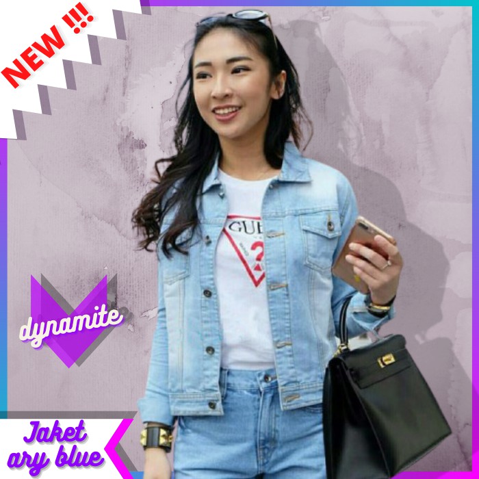 Jaket Jacket Jeket Jeans Jens Jins Outer Outerwear Outwear Luaran Wanita Cewek Cewe Jeans Terbaru