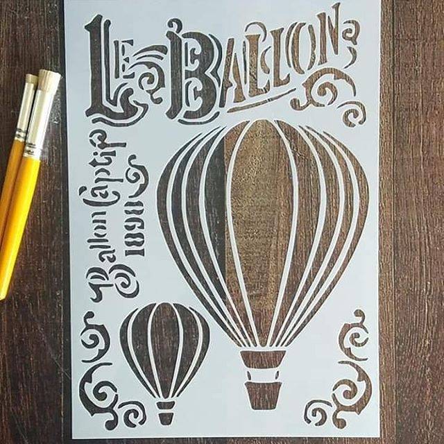 Stencil Decoupage Le Ballon Ukuran 21x29 cm