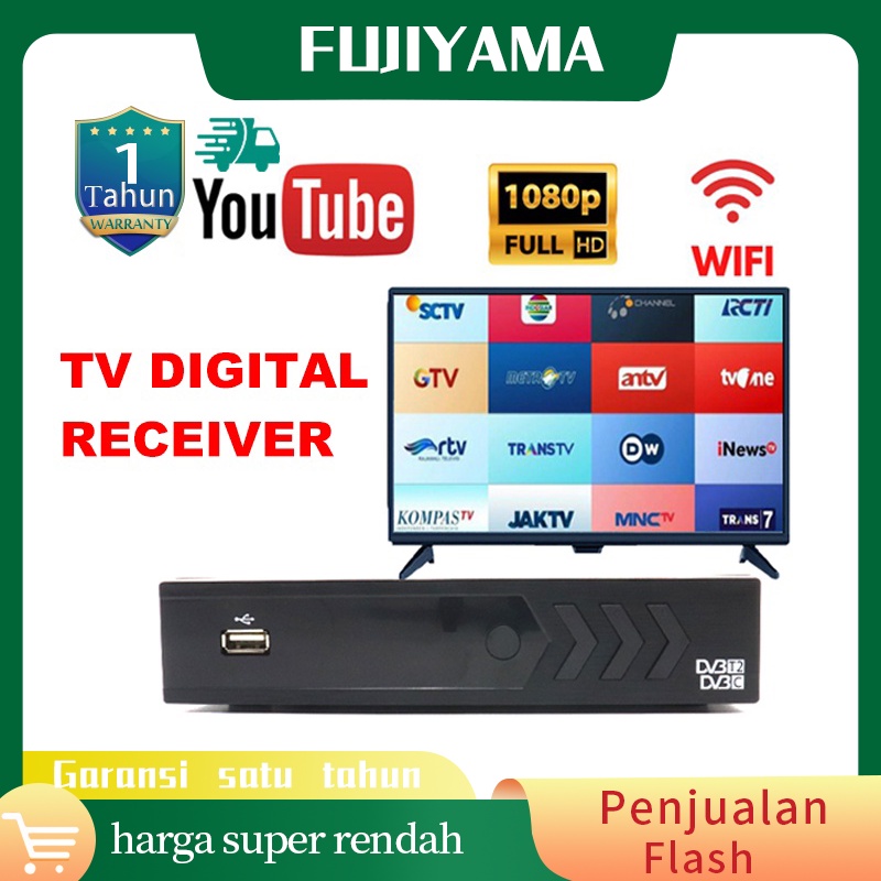 *FUJIYAMA* set-top box DVBT2 HD antena digital UHF YouTube TV receiver