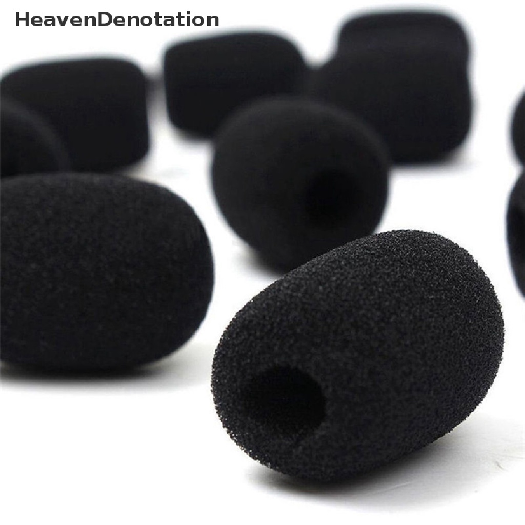 (Heavendenotation) 5pcs / Set Cover Pelindung Mikrofon Bahan Busa Warna Hitam