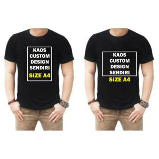 Jual Kaos Sablon Satuan ukuran A3 / A4 / A5 / A6 Custom DTG / Printing