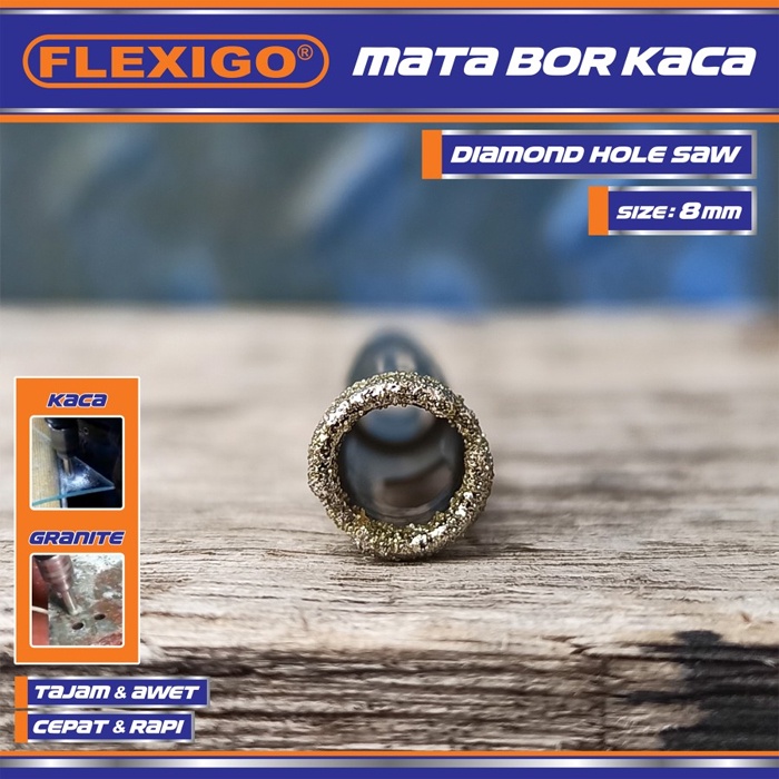 Mata Bor Kaca, Grantie 8 mm Original Flexigo Diamond Hole Saw