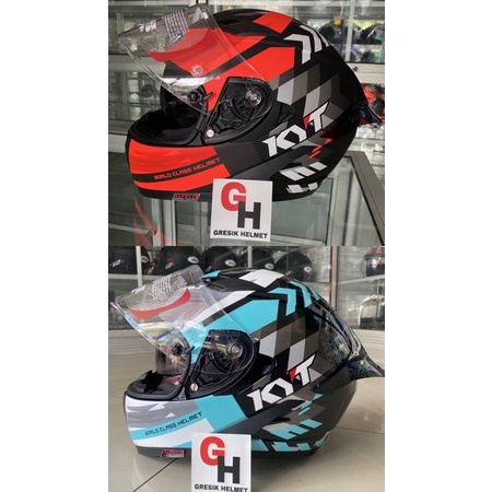 KYT FALCON FR FLOW | HELM KYT FALCON FR FLOW BLACK RED | HELM KYT FALCON FR FLOW BLACK AQUA BLUE