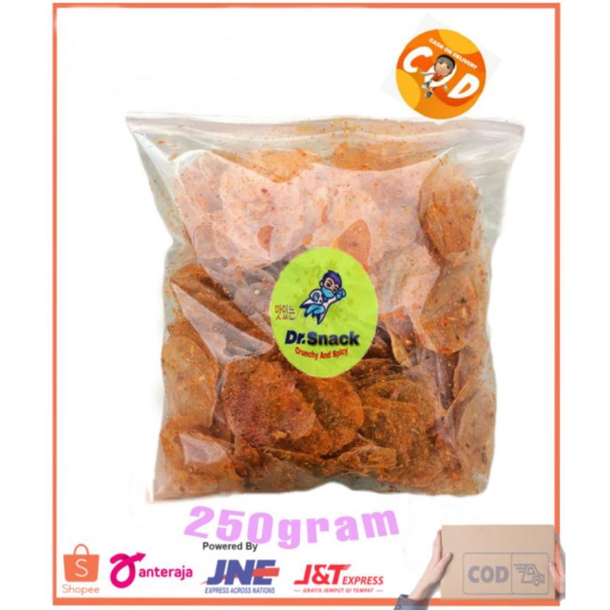 

Keripik kaca pedas 250gram/cemilan pedas/snack/kripik kaca/drsnack/keripik beling/elod/camilan pedas/camilan/pedas/beledag/jeletot/hot/spicy