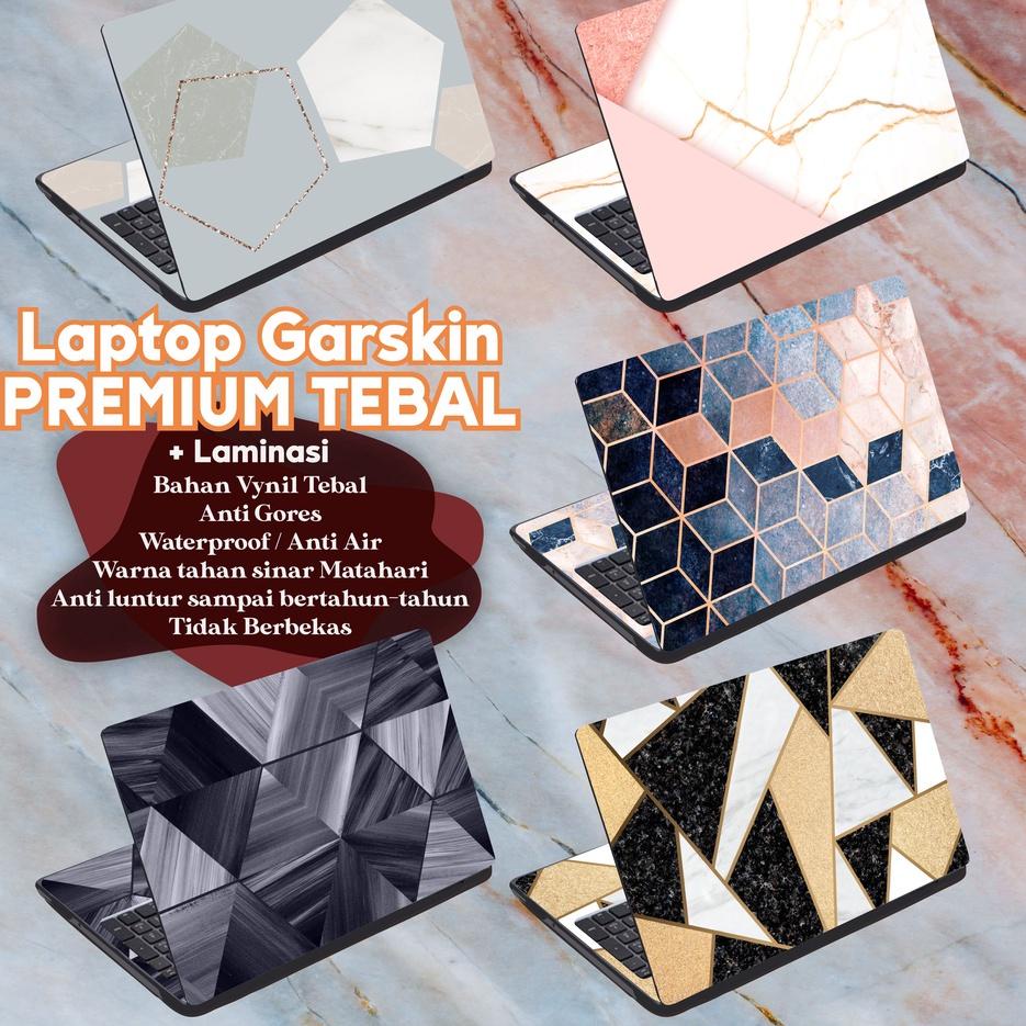 [43] Garskin Stiker Laptop 10 12 14 15 17 inch Skin Protector Marmer Marble Mozaik Mac Lenovo Asus T