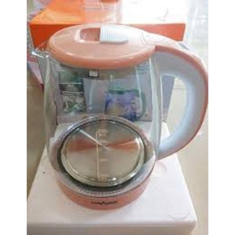 Teko Listrik merk Advance. Teko Kaca Tempered Glass