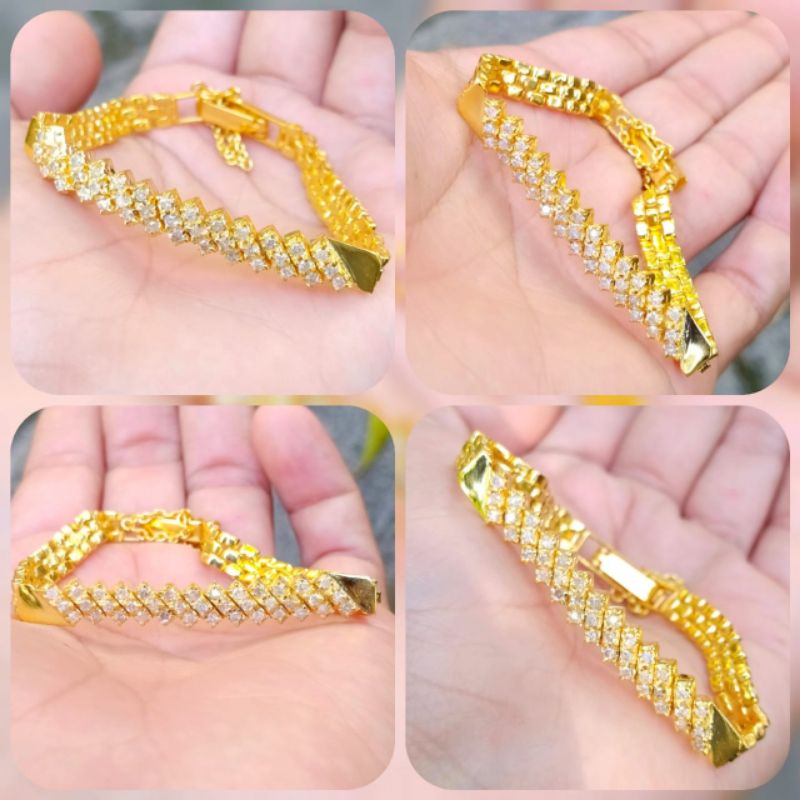 Gelang perak berlian