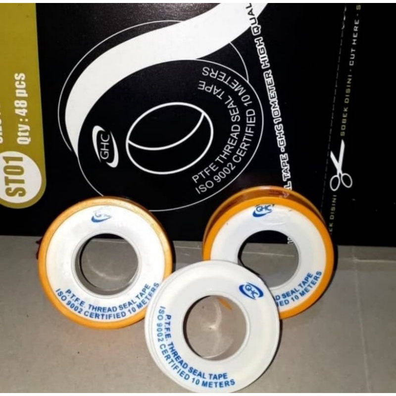 Seal tape kran/solatif paralon/perekat paralon