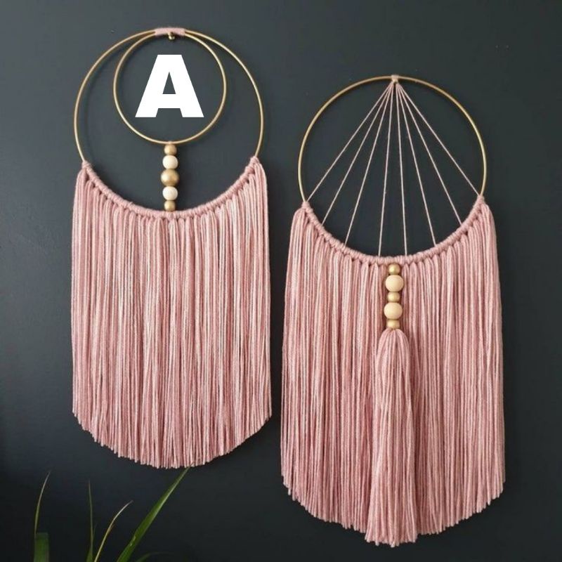 Hiasan Dinding Macrame Dream Catcher Aesthetic (Kode 4)