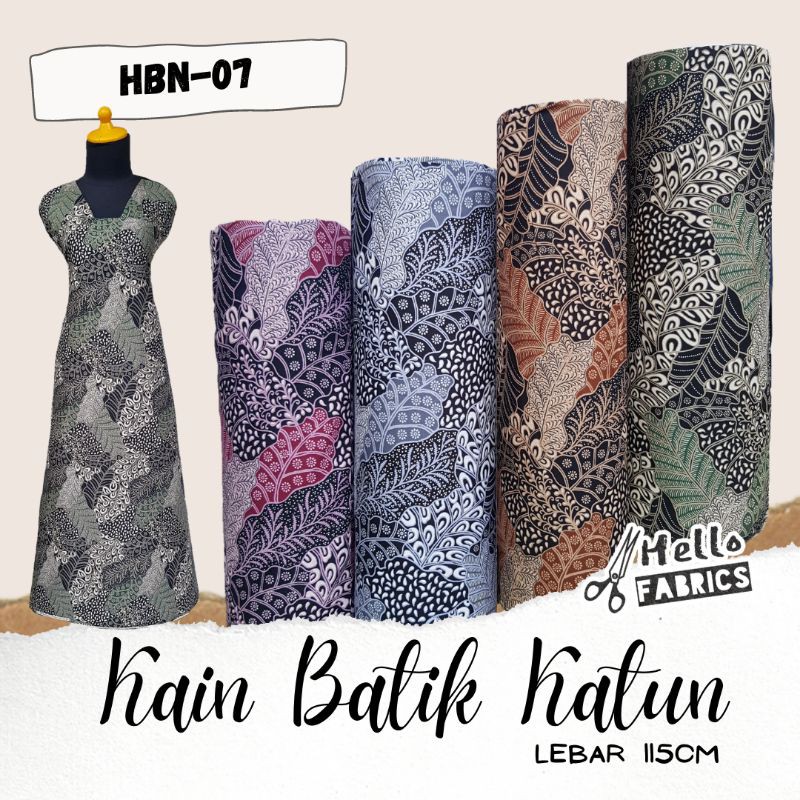 ( HBN-07 ) Kain Batik Meteran Bahan Katun Motif Terbaru bisa untuk cowok cewek