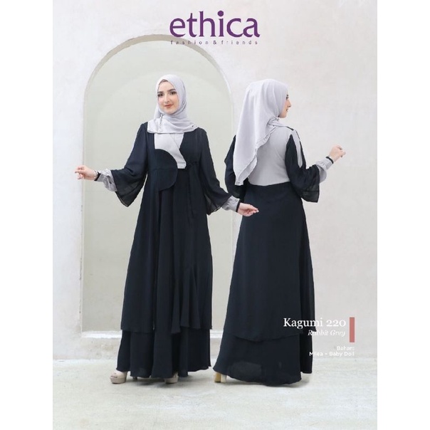 Gamis Ethica Kagumi 220 Rabbit Grey