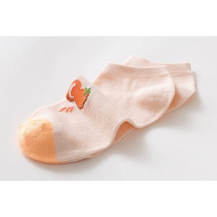 ♫ Megata ♫  A187 Kaos Kaki Wanita Motif Buah Strawberry Kaoskaki Kotak Fashion Korea Women Sock Import