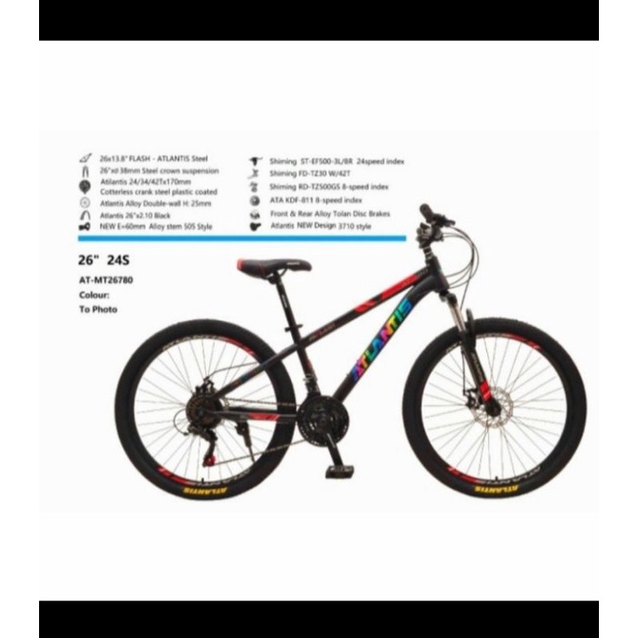 Sepeda Gunung MTB 26 Atlantis 780 24Sp