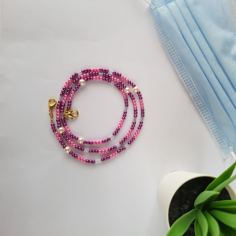 Kalung Masker Mutiara Murah | Stap Mask Mutsin | Tali Masker Mutsin Murah