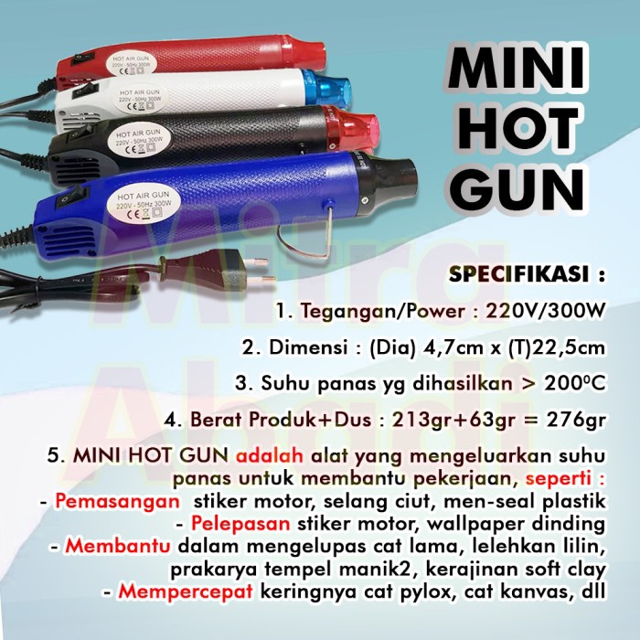 Mini Heat / Hot Air Gun - Alat Pemanas Portable Multifungsi