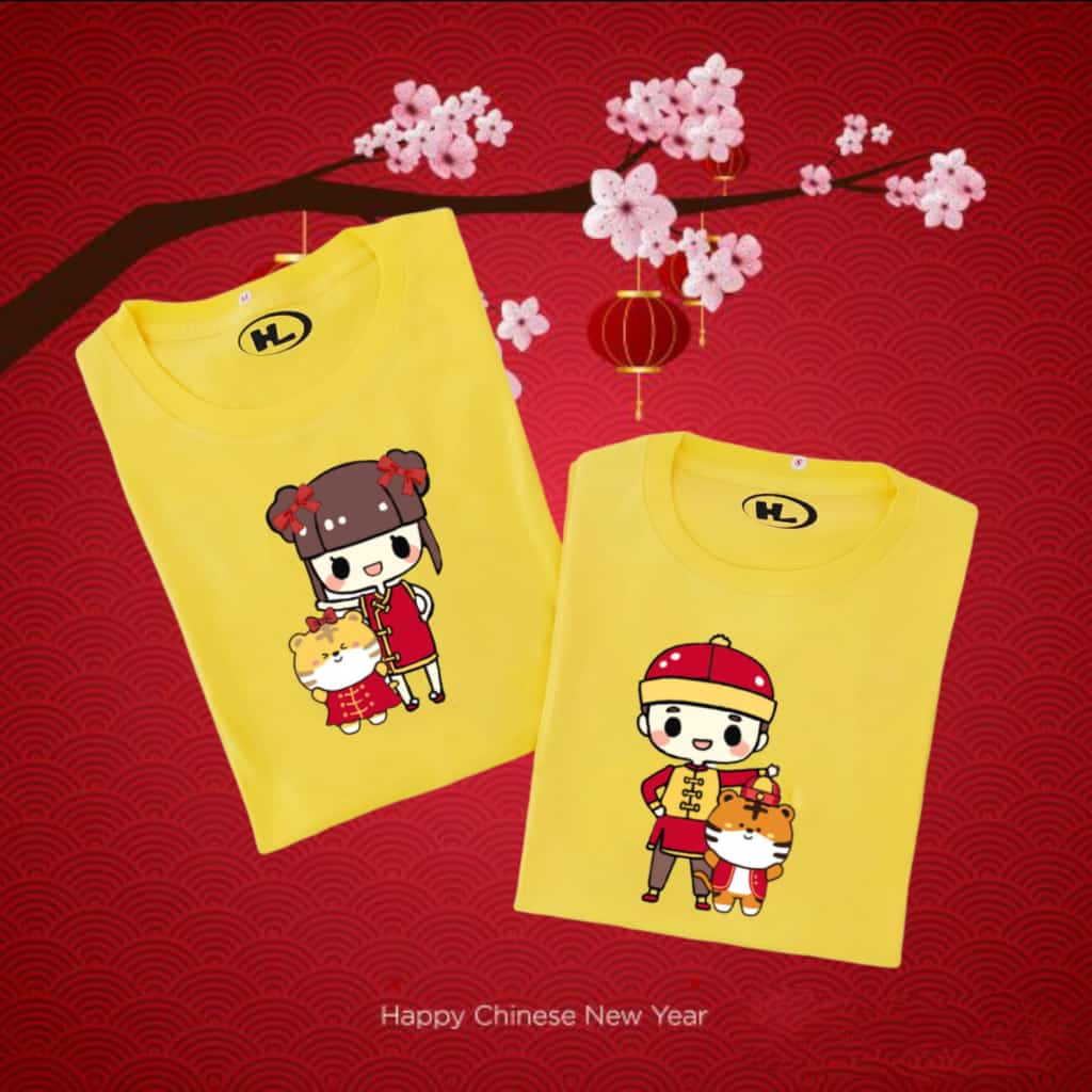 Kaos Imlek Couple Tiger Year Baju Couple Kaos Family Imlek