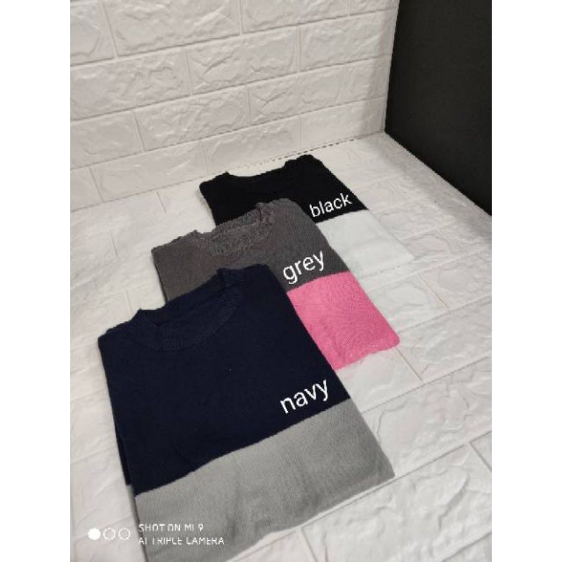 Basic Sweater Polos - Sweater Oblong Wanita