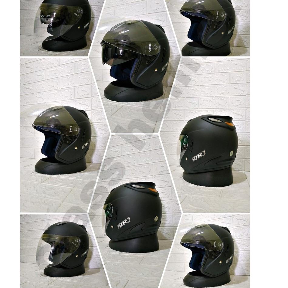 Hot Sell.. HELM MOTOR DEWASA HALFFACE SNI CENTRO MRJ DOUBLE VISOR ORIGINAL [Bukan INK KYT GMT] ONGKI