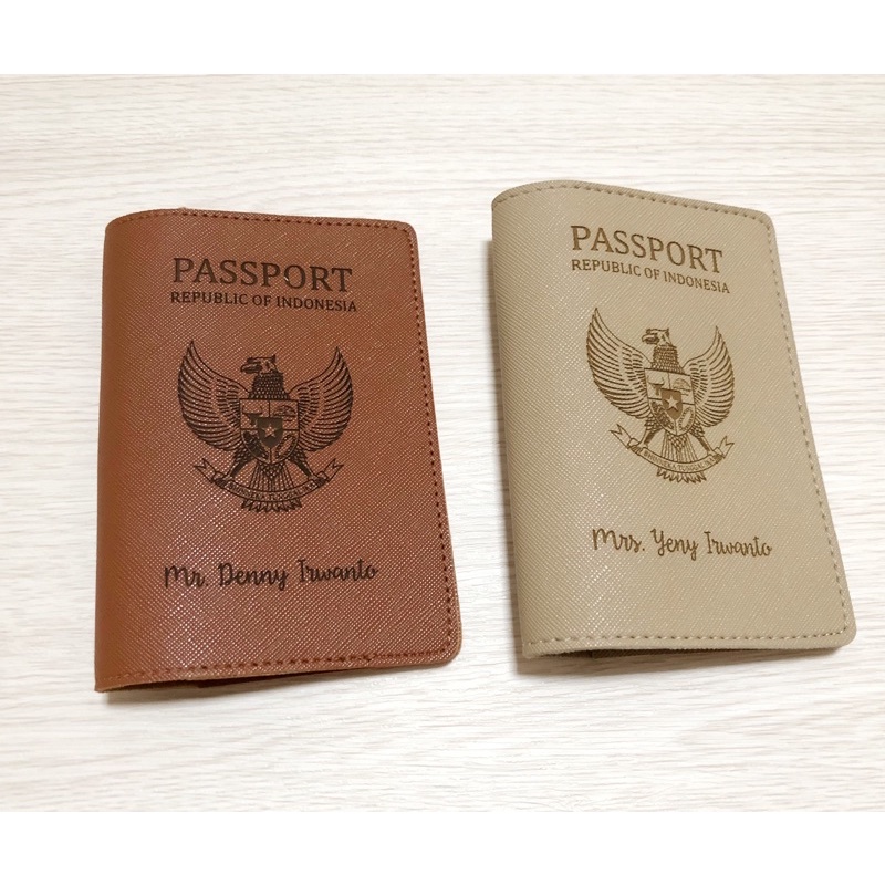 PASSPORT COVER CUSTOM NAMA / LOGO