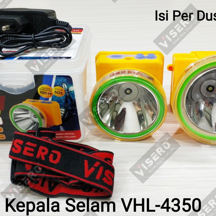 Senter Kepala Selam Body Sedang 50W Cahaya Kuning (VHL-4350AYS)