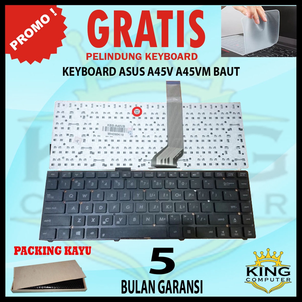 Keyboard Asus A45 A45A A45DE A45DR A45N A45V A45VD A45VJ A45VM Free Keyboard Protector