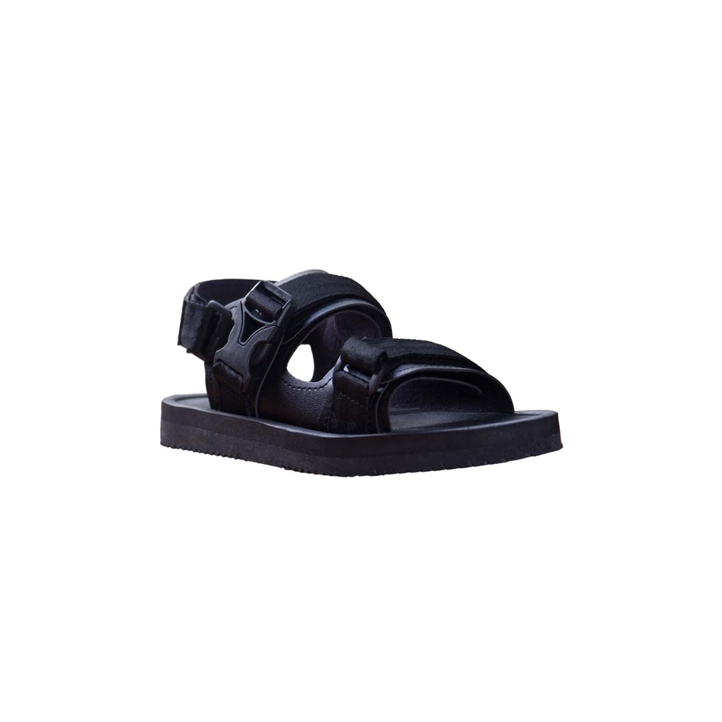 sandal pria kasual volkerfootwear sandal gunung cutter full black series