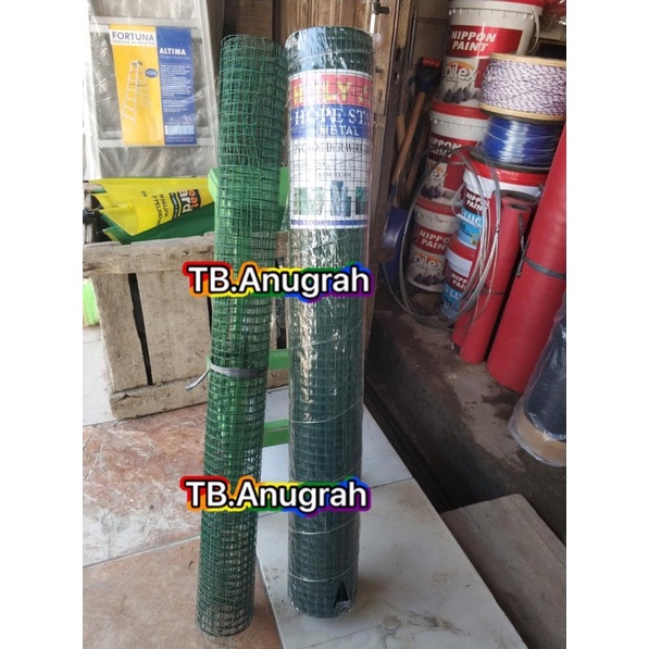 KAWAT LOKET PVC PER ROLL 10M BUKAN 7M / KAWAT KANDANG / KAWAT RAM HIJAU per roll 10 meter