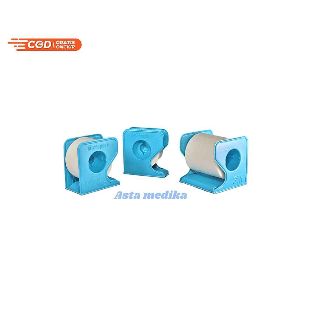 Micropore 3M 0.5Inch 1inch 2inch Surgical Tape Plester Putih Pembalut Luka Plester Perekat Plester Medis