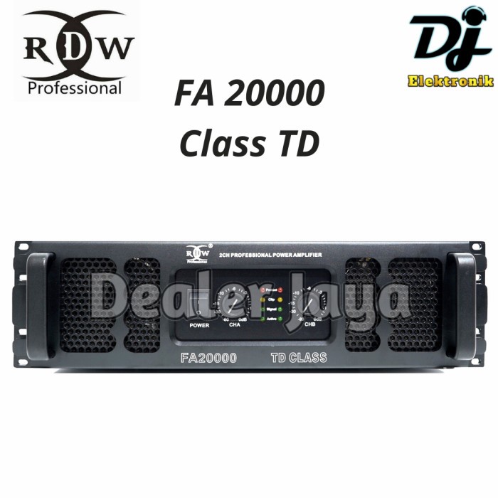 Power Amplifier RDW FA20000 / FA 20000 Class TD - 2 channel