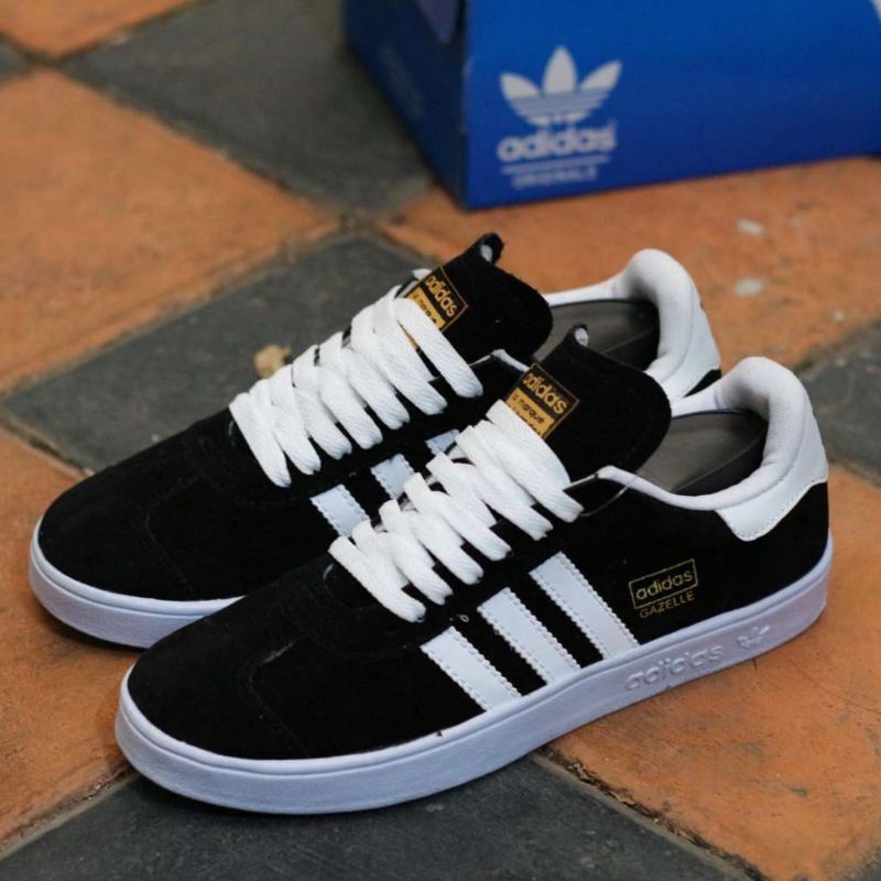 SEPATU SEKOLAH sneakers ADIDAS Gazelle hitam putih pria wanita