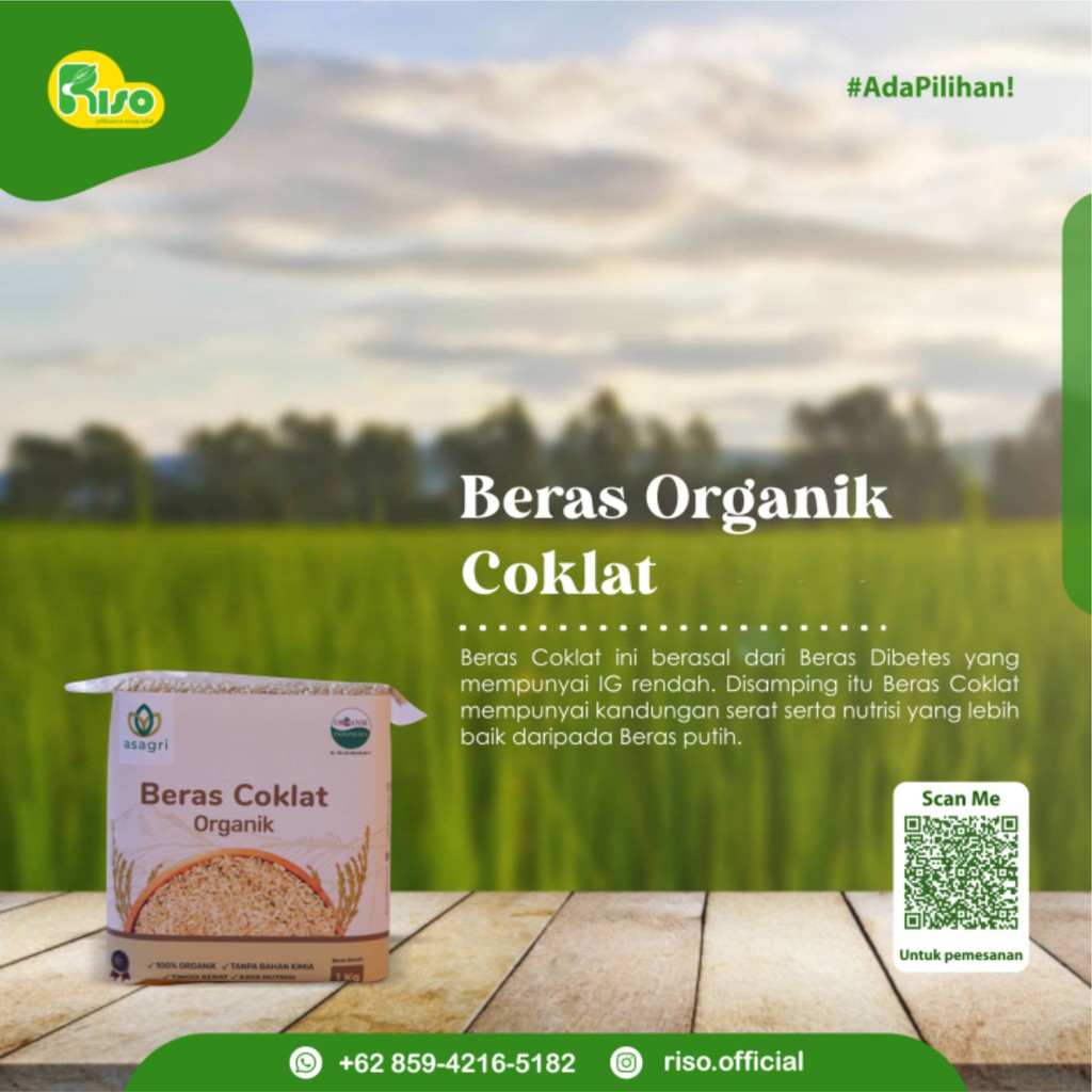 

Beras Organik Coklat - 1Kg / Menjaga Kesehatan Jantung / Membantu Sistem Pencernaan