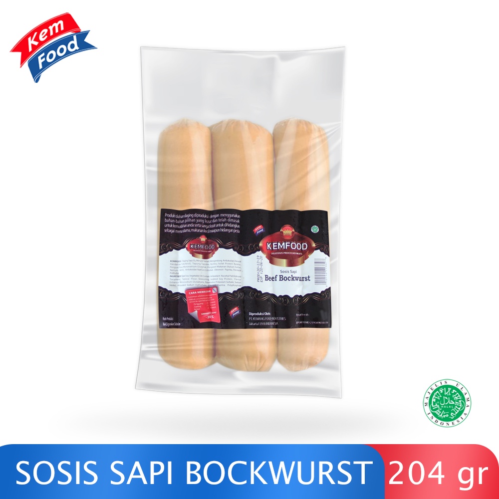 

Kemfood Beef Bockwurst - Sosis Sapi Jumbo 204 gr