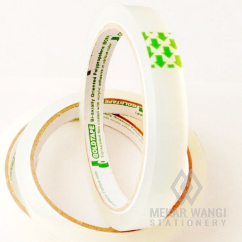 

Solasi bening goldtape hijau 1/2 Inch 60 yard untuk dispenser