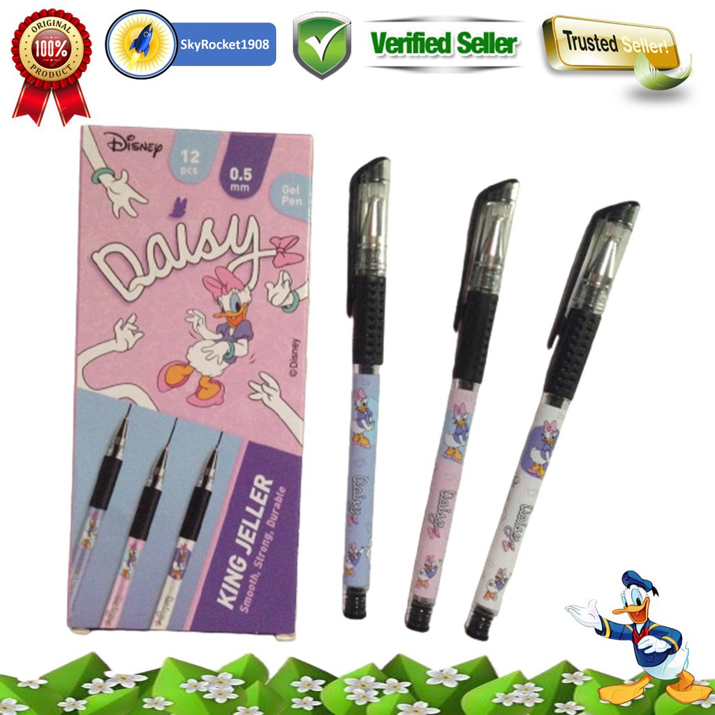 

PIPO King Jeller Gel Pen 0.5 mm Tinta Hitam - Daisy Duck 1 Pack