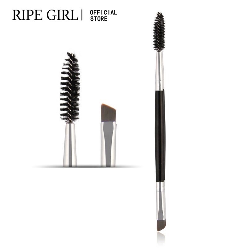 RIPE GIRL 1Pc kuas/Brush Alis / Bulu Mata Kepala Ganda