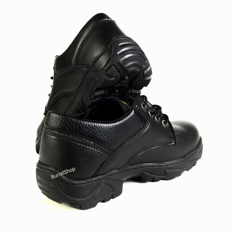 sepatu safety ujung besi untuk kerja lapangan proyek dari kulit dan bagus